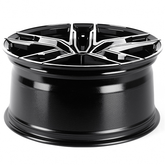 Литые диски 82077 BMW IVF-3076-SM200 20 J8.5 ET25 5x112 66.5 чёрный + полированные спицы: Фото 7