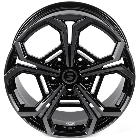 Кованые диски H250924Y SKILL SV111-SL221 20 J9 ET45 5x150 110.1 чёрный глянцевый + полированные спиц: Фото 3