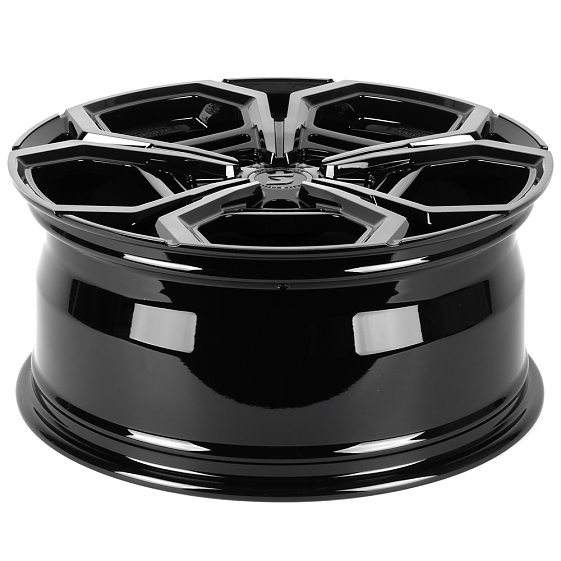 Кованые диски H250924Y SKILL SV111-SL221 20 J9 ET45 5x150 110.1 чёрный глянцевый + полированные спиц: Фото 7