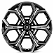 Кованые диски H250924V SKILL SV111-SB593 22 J9 ET50 6x139.7 95.1 чёрный глянцевый + полированные спи
