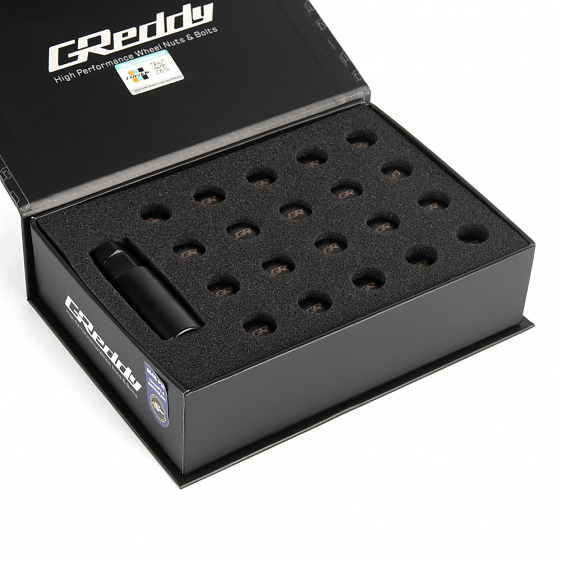 Комплект гаек 20230 Greddy M84 PRO конус 12x1,5 32mm чёрный матовый HEX 17: Фото 3
