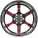 Кованые диски 250613B SKILL SD102-SV453 20 J10 ET-18 6x139.7 77.8 зеркальная полировка + красные спи
