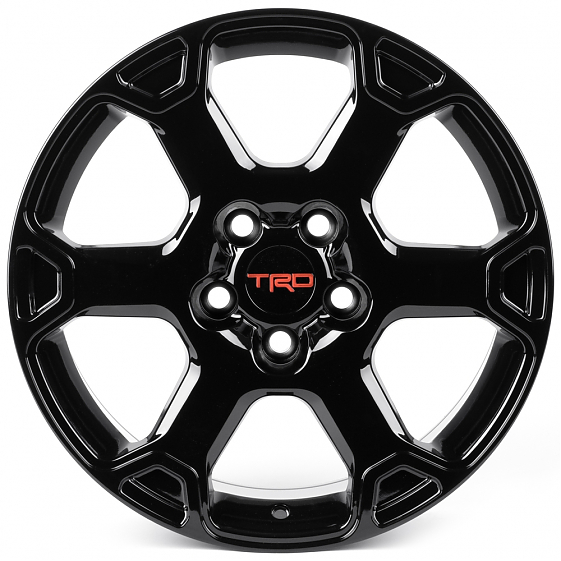 Литые диски 82527 TRD F7789 17 J8 ET38 5x114.3 60.1 чёрный глянцевый: Фото 1