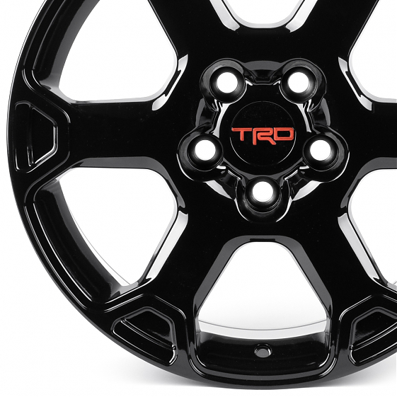 Литые диски 82527 TRD F7789 17 J8 ET38 5x114.3 60.1 чёрный глянцевый: Фото 2