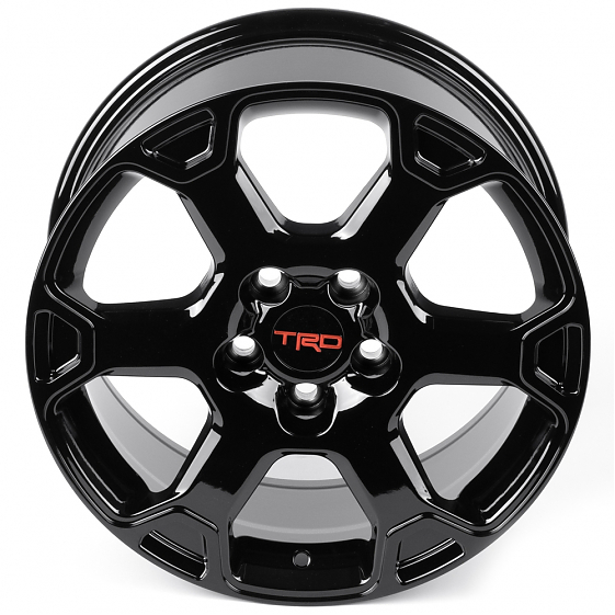 Литые диски 82527 TRD F7789 17 J8 ET38 5x114.3 60.1 чёрный глянцевый: Фото 3
