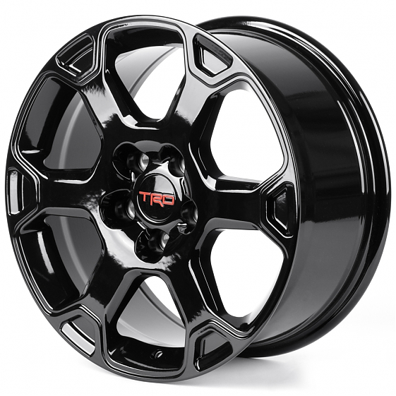 Литые диски 82527 TRD F7789 17 J8 ET38 5x114.3 60.1 чёрный глянцевый: Фото 5