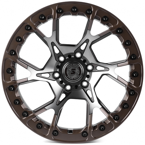 Кованые диски H241205N SKILL SV307-SV453 20 J10 ET-10 6x139.7 78.1 бронза матовая + полировка + мато: Фото 1