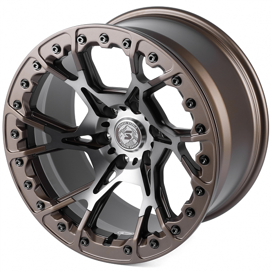 Кованые диски H241205N SKILL SV307-SV453 20 J10 ET-10 6x139.7 78.1 бронза матовая + полировка + мато: Фото 6