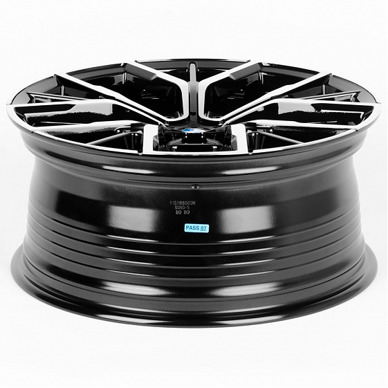 Литые диски 80637 BMW F151-CS242 18 J8 ET30 5x112 66,56 чёрный + полированные спицы: Фото 7