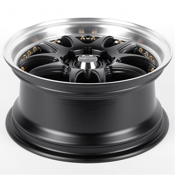 Литые диски 82177 Work 5899F-CT457 15 J7 ET30 4x100/4x114.3 73.1 чёрный матовый + полированный обод : Фото 7