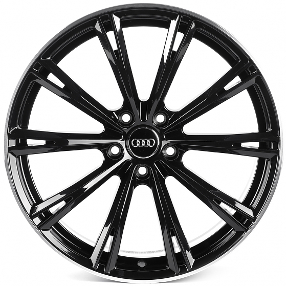 Литые диски 82102 Audi iVF-124-DS345 19 J8.5 ET32 5x112 66.56 чёрный + полированный обод: Фото 1