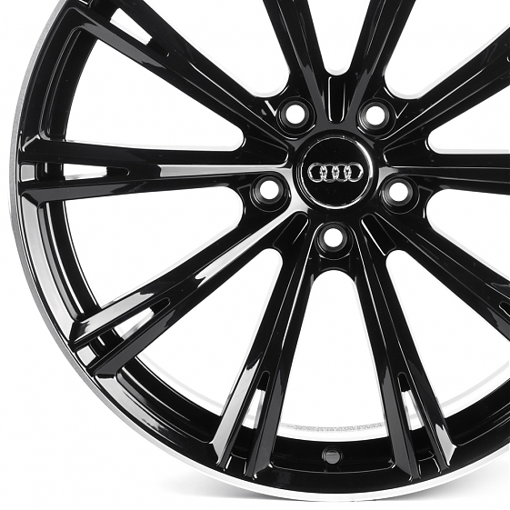 Литые диски 82102 Audi iVF-124-DS345 19 J8.5 ET32 5x112 66.56 чёрный + полированный обод: Фото 2