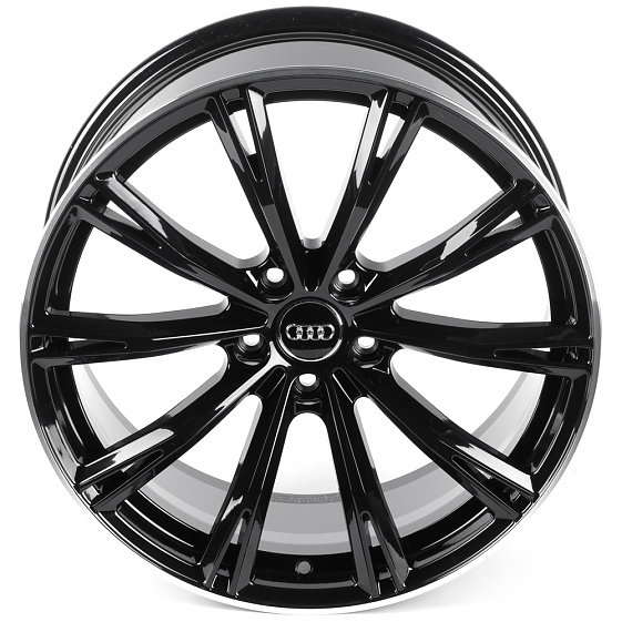 Литые диски 82102 Audi iVF-124-DS345 19 J8.5 ET32 5x112 66.56 чёрный + полированный обод: Фото 3
