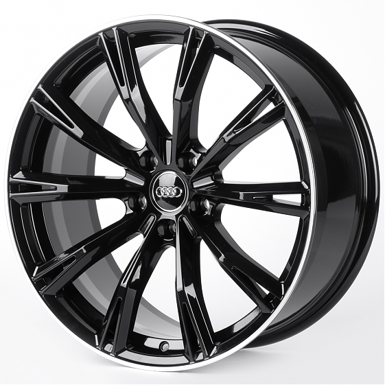 Литые диски 82102 Audi iVF-124-DS345 19 J8.5 ET32 5x112 66.56 чёрный + полированный обод: Фото 5