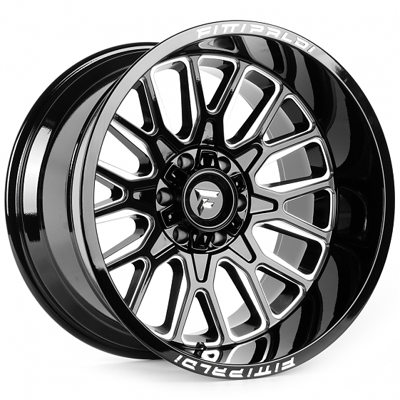 Литые диски 81616 Fittipaldi FA18BM 20 J12 ET-44 6x135/6x139.7 106.1 чёрный глянцевый + полированные: Фото 4