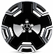 Кованые диски H260609Q SKILL SL163-CS380 18 J8 ET52 5x112 66.6 чёрный глянцевый + полированные спицы