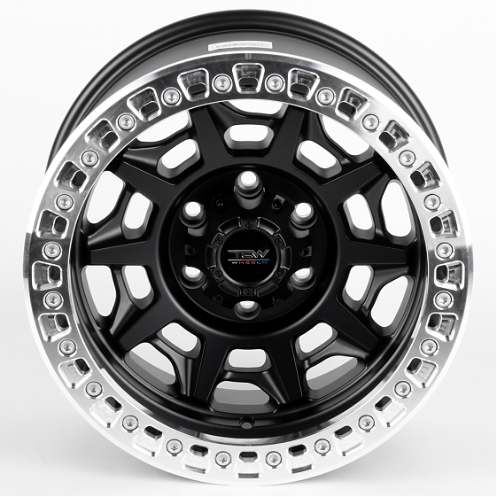 Литые диски 80901 TCW 2628-DS185 17 J9 ET-15 6x139.7 110.1 чёрный матовый + полированный обод: Фото 3