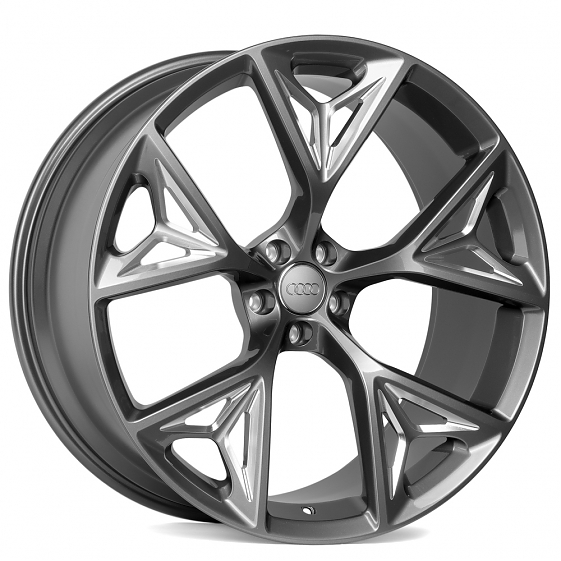 Кованые диски 230220X SKILL SL685-CT379 21 J10 ET20 5x112 66.5 графит + полированные спицы: Фото 7