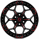 Кованые диски H241203A SKILL SV310-SB420 20 J10 ET0 6x139.7 77.8 чёрный глянцевый + красные спицы