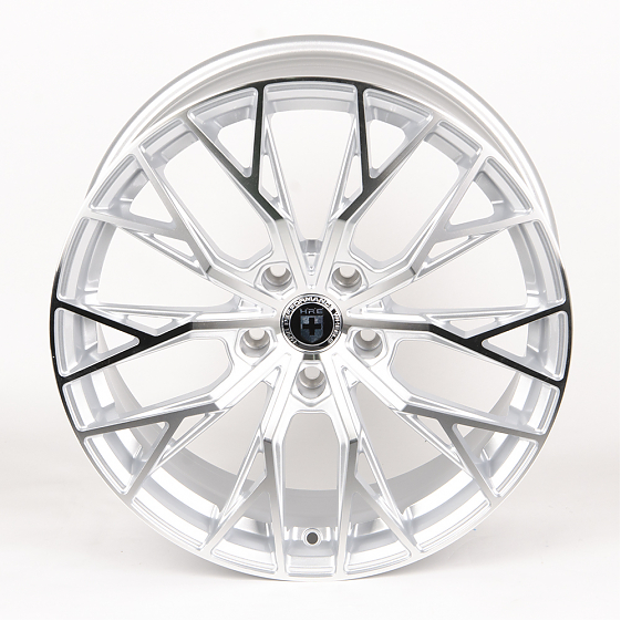 Литые диски 80703 HRE LK013-FG441 18 J8 ET35 5x114.3 73.1 серебро + полированные спицы: Фото 3