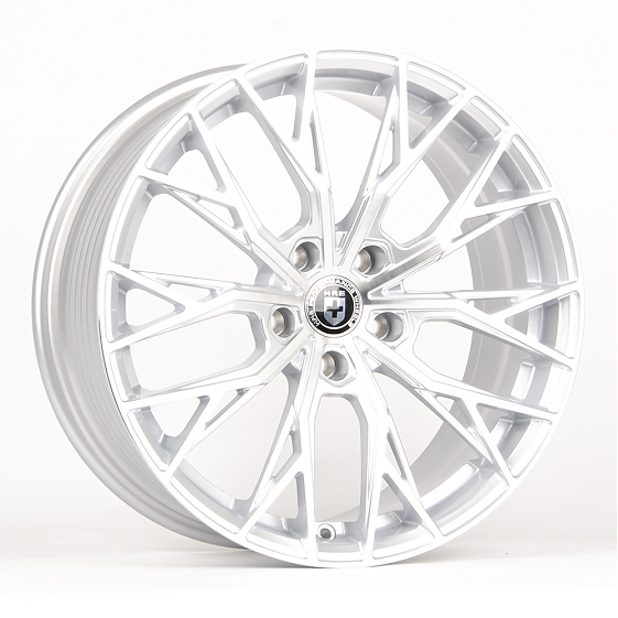 Литые диски 80703 HRE LK013-FG441 18 J8 ET35 5x114.3 73.1 серебро + полированные спицы: Фото 4