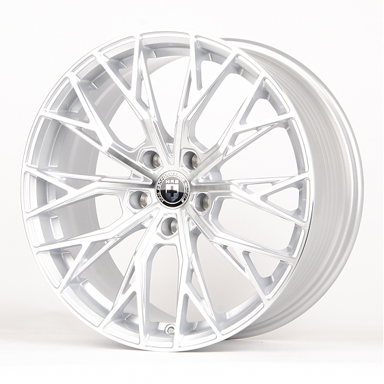 Литые диски 80703 HRE LK013-FG441 18 J8 ET35 5x114.3 73.1 серебро + полированные спицы: Фото 5