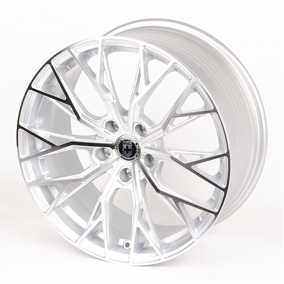 Литые диски 80703 HRE LK013-FG441 18 J8 ET35 5x114.3 73.1 серебро + полированные спицы: Фото 6