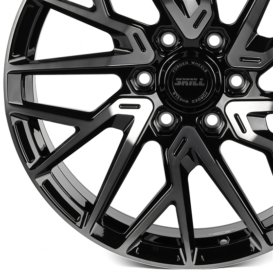 Кованые диски H241206C SKILL SV175-SV451 20 J9 ET28 6x139.7 106.1 чёрный глянцевый + полированные сп: Фото 2