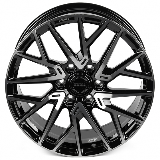 Кованые диски H241206C SKILL SV175-SV451 20 J9 ET28 6x139.7 106.1 чёрный глянцевый + полированные сп: Фото 3