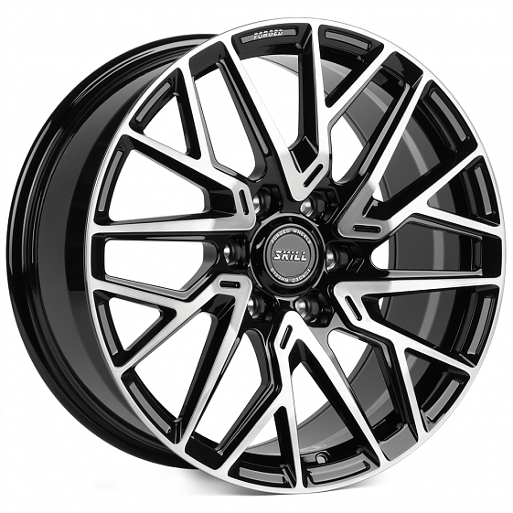 Кованые диски H241206C SKILL SV175-SV451 20 J9 ET28 6x139.7 106.1 чёрный глянцевый + полированные сп: Фото 4