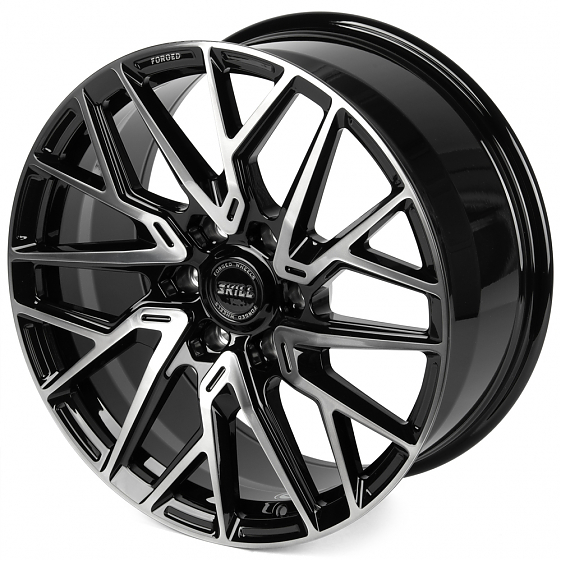 Кованые диски H241206C SKILL SV175-SV451 20 J9 ET28 6x139.7 106.1 чёрный глянцевый + полированные сп: Фото 6
