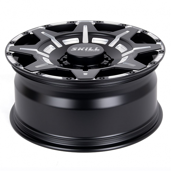 Кованые диски H231102Y SKILL SV308-SV306 20 J9 ET29 8x165.1 121.3 чёрный матовый + полировка: Фото 7