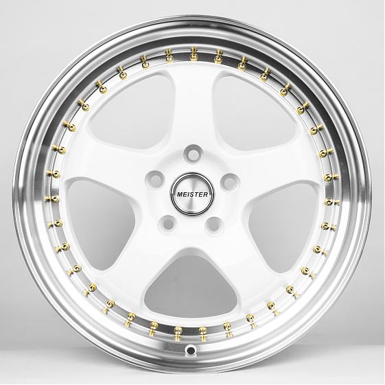 Литые диски 80283 Work JS1091-DS196 18 J10.5 ET22 5x114.3 73.1 белый + полированный обод: Фото 1