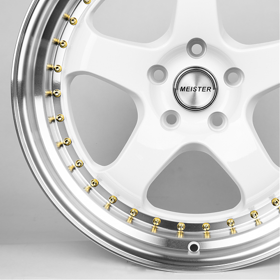 Литые диски 80283 Work JS1091-DS196 18 J10.5 ET22 5x114.3 73.1 белый + полированный обод: Фото 2