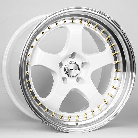 Литые диски 80283 Work JS1091-DS196 18 J10.5 ET22 5x114.3 73.1 белый + полированный обод: Фото 5