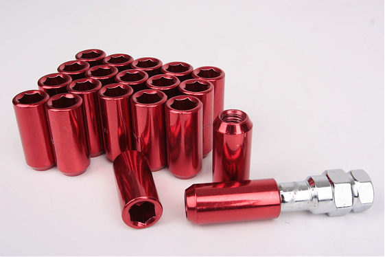 Комплект гаек 20112 Max Guard конус 12x1,5 40mm красный HEX внутренний: Фото 3