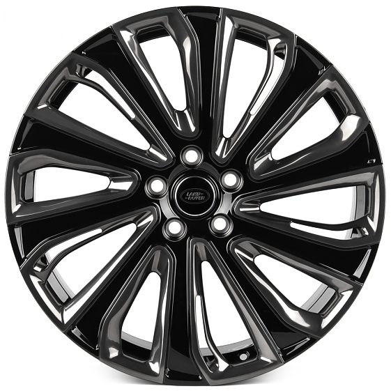 Кованые диски H241211K SL512-SK349 21 J9.5 ET43.5 5x120 72.6 чёрный глянцевый + зеркальная полировка: Фото 1