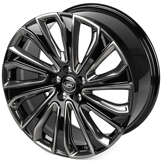 Кованые диски H241211K SL512-SK349 21 J9.5 ET43.5 5x120 72.6 чёрный глянцевый + зеркальная полировка: Фото 6