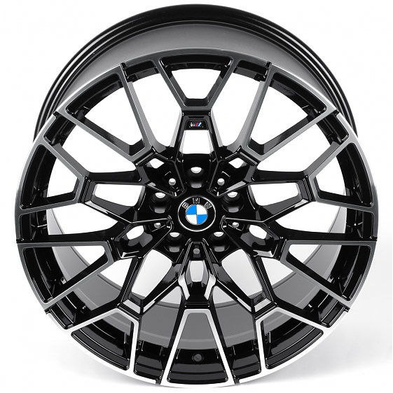 Литые диски 82086 BMW IVF-3209-SM185 19 J8.5 ET30 5x112 66.5 чёрный + полированные спицы: Фото 3