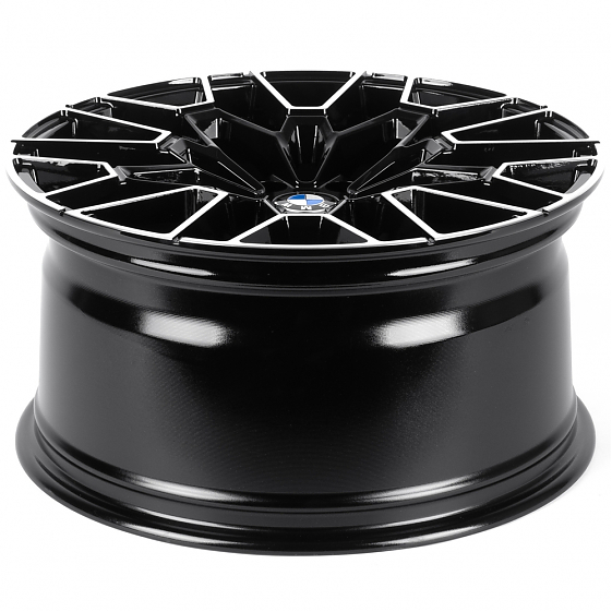 Литые диски 82086 BMW IVF-3209-SM185 19 J8.5 ET30 5x112 66.5 чёрный + полированные спицы: Фото 7