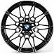Литые диски 82516 BMW XF022 17 J7.5 ET35 5x112 66.6 чёрный глянцевый + полированные спицы + тёмный л
