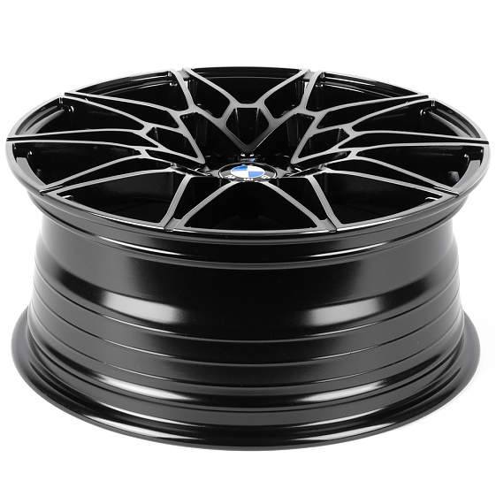 Литые диски 82516 BMW XF022 17 J7.5 ET35 5x112 66.6 чёрный глянцевый + полированные спицы + тёмный л: Фото 7