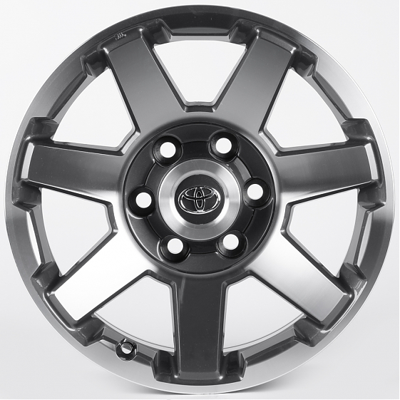 Литые диски 82039 Toyota IVF-3363-DS315 17 J7.5 ET15 6x139.7 106.1 графит глянцевый + полированные с: Фото 1