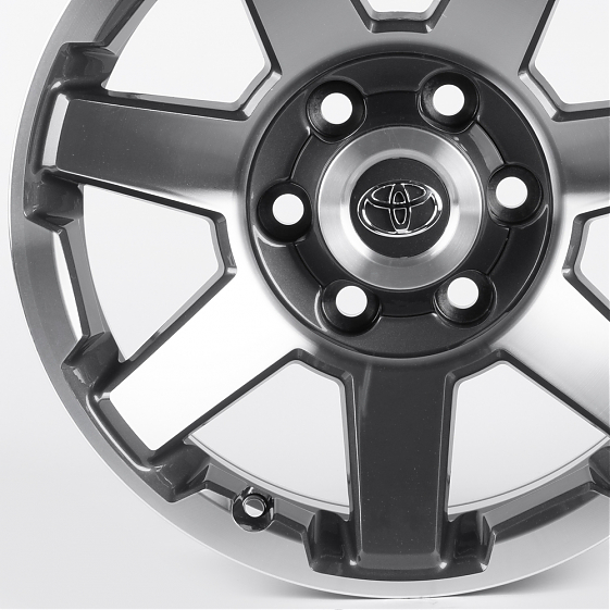 Литые диски 82039 Toyota IVF-3363-DS315 17 J7.5 ET15 6x139.7 106.1 графит глянцевый + полированные с: Фото 2