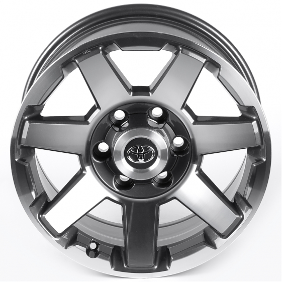 Литые диски 82039 Toyota IVF-3363-DS315 17 J7.5 ET15 6x139.7 106.1 графит глянцевый + полированные с: Фото 3