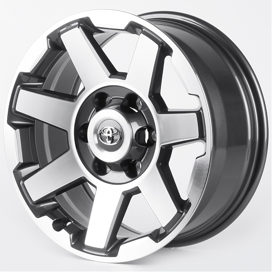 Литые диски 82039 Toyota IVF-3363-DS315 17 J7.5 ET15 6x139.7 106.1 графит глянцевый + полированные с: Фото 5