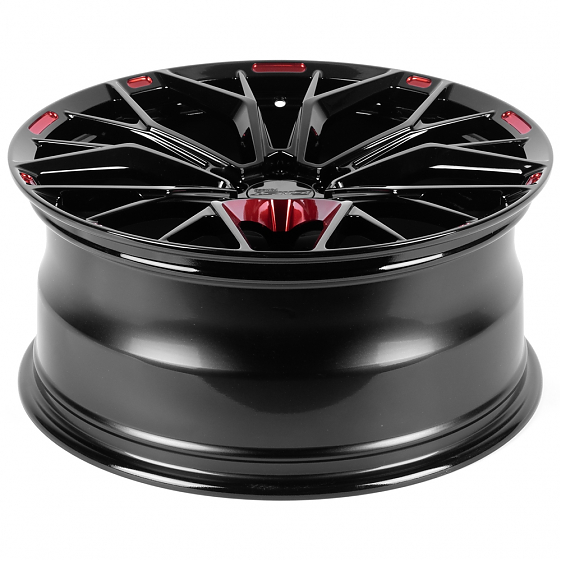 Кованые диски 0923-71 PTRACING HJD442-SB563 20 J9 ET28 5x112 66.45 чёрный глянцевый + красный лак: Фото 7