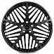 Кованые диски H231104B SKILL SL219-SL086 21 J9 ET45.5 5x120 62.5 чёрный глянцевый + полированные спи