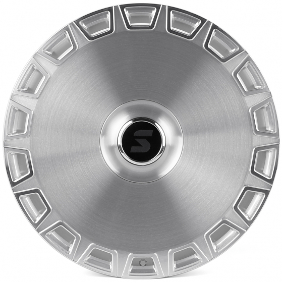 Кованые диски H260609S SKILL SL515-CS442 22 J9 ET28 6x139.7 78.1 серебро + полированные спицы: Фото 1