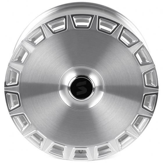 Кованые диски H260609S SKILL SL515-CS442 22 J9 ET28 6x139.7 78.1 серебро + полированные спицы: Фото 3